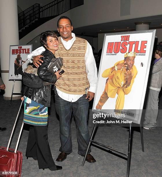 Roxanne Avent, Executive Producer "The Hustle" and Deon Taylor, Writer/Director "The Hustle", attend the screening of "The Hustle" on December 9....