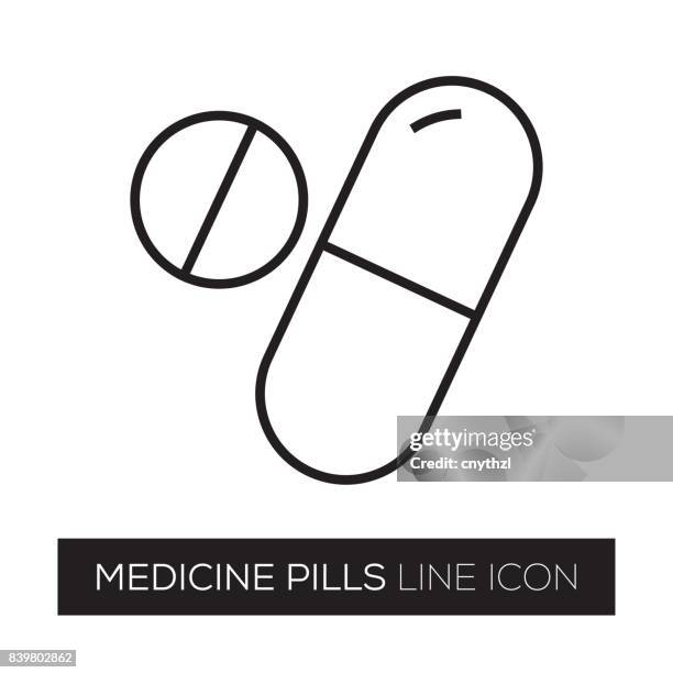 medicine pills - radiation side effect stock illustrations
