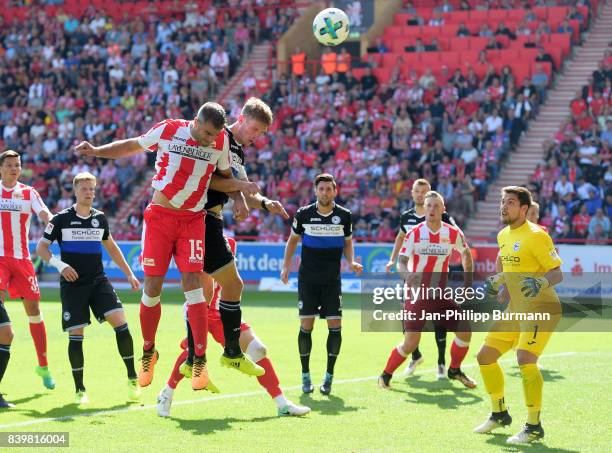 Brian Behrendt of Arminia Bielefeld, Marc Torrejon of 1 FC Union Berlin, Fabian Klos, Stephan Salger of Arminia Bielefeld, Sebastian Polter of 1.FC...