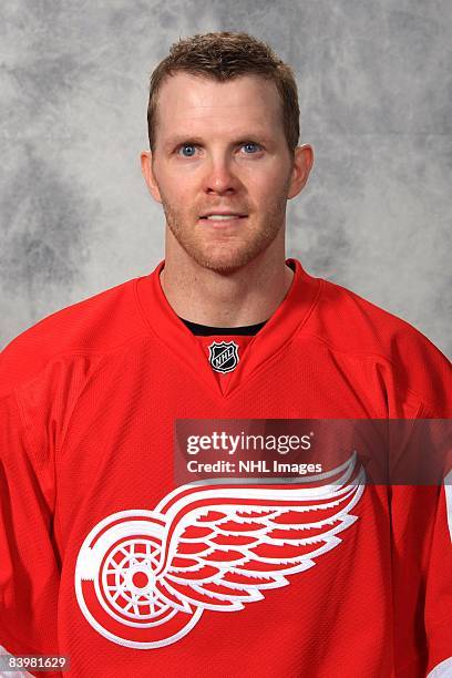 Daniel Cleary of the Detroit Red Wings poses for his official headshot for the 2008-2009 NHL season.