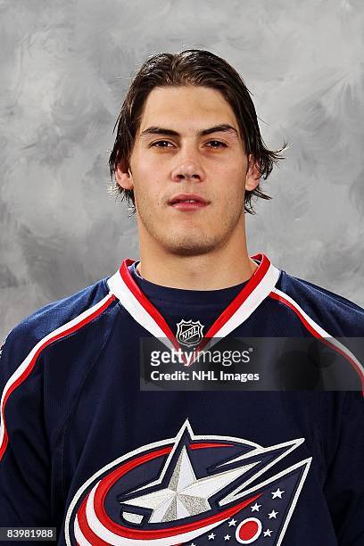 Jared Boll of the Columbus Blue Jackets poses for his official headshot for the 2008-2009 NHL season.