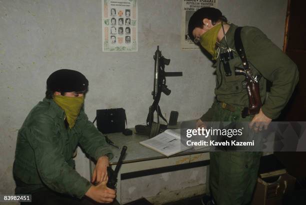 In a secret location in County Donegal in the Irish Republic, trainee members of the Provisional Irish Republican Army go through assault rifle...