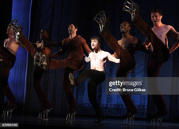 Daniel Radcliffe and the cast of "Equus" perform a song and dance at the 2008 Gypsy of the Year which raised $3 148 for Broadway Cares/Equity Fights...