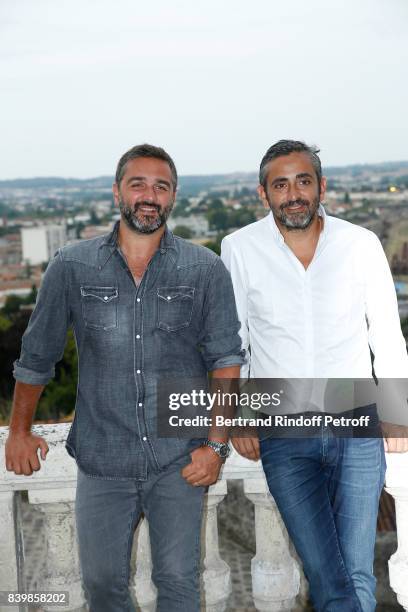Director of the movie "Le sens de la fete", Olivier Nakache and Eric Toledano attend the 10th Angouleme French-Speaking Film Festival : Day Five on...