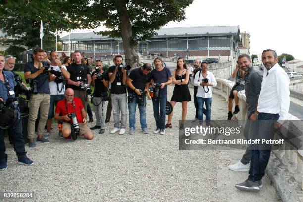 Director of the movie "Le sens de la fete", Olivier Nakache and Eric Toledano attend the 10th Angouleme French-Speaking Film Festival : Day Five on...