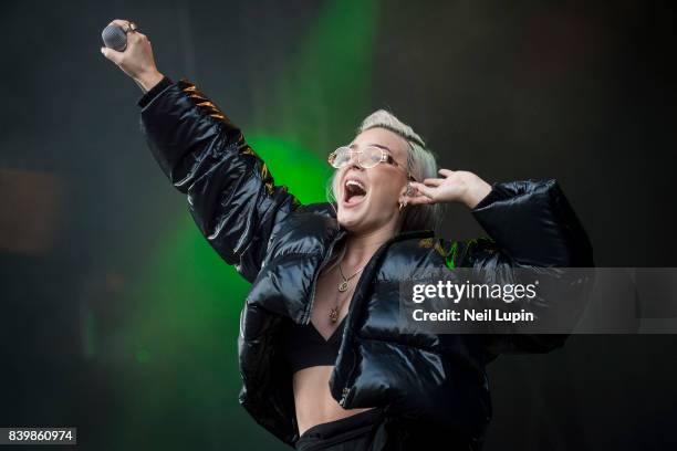 Anne Marie performs live on stage during V Festival 2017 at Hylands Park on August 19, 2017 in Chelmsford, England.