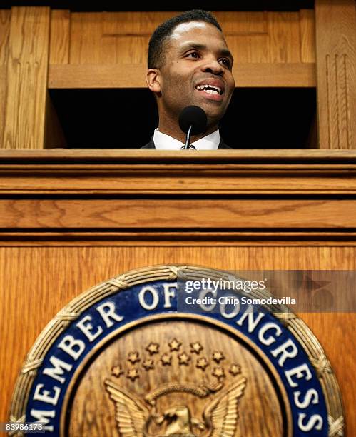 Rep. Jesse Jackson Jr. Addresses a news conference at the U.S. Capitol December 10, 2008 in Washington, DC. Jackson had been mentioned as a potential...