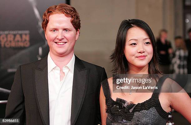 Actor Christopher Carley and actress Ahney Her attend the Los Angeles Premiere of "Gran Torino" at the Steven J. Ross Theater on December 9, 2008 in...