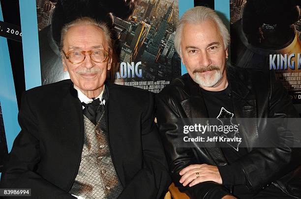 Forrest J Ackerman, editor of "Famous Monsters of Filmland" magazine, and Rick Baker, legendary make-up artist Coinciding with the March 28, 2006 DVD...