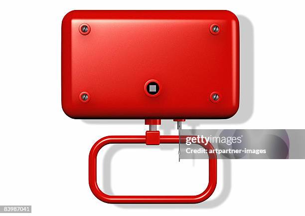 red emergency brake on white background - notbremse stock-grafiken, -clipart, -cartoons und -symbole