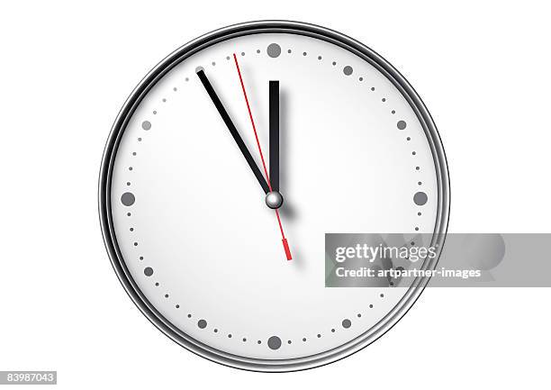 bildbanksillustrationer, clip art samt tecknat material och ikoner med watch pointing at 5 to 12 on white background - minutvisare