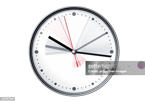 running watch hands on white background - clock face stock illustrations