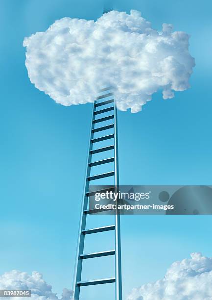 ilustraciones, imágenes clip art, dibujos animados e iconos de stock de ladder to the sky - el cielo