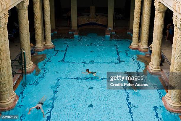 gellert baths, budapest - piscine thermale photos et images de collection