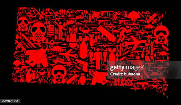 south dakota war and modern warfare vector icon pattern - nuclear bomb explosion stock illustrations