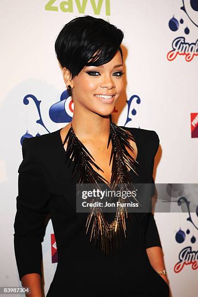 Singer Rihanna arrives at Capital FM's Jingle Bell Ball held at the 02 Arena Docklands on December 10, 2008 in London, England.