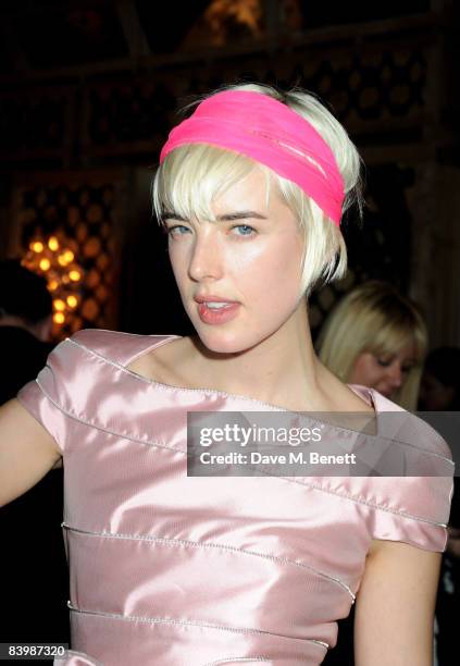 Agyness Deyn attends Katie Grand's LOVE Christmas Tea and Treasure Hunt, at the Royal Academy of Arts on December 10, 2008 in London, England.