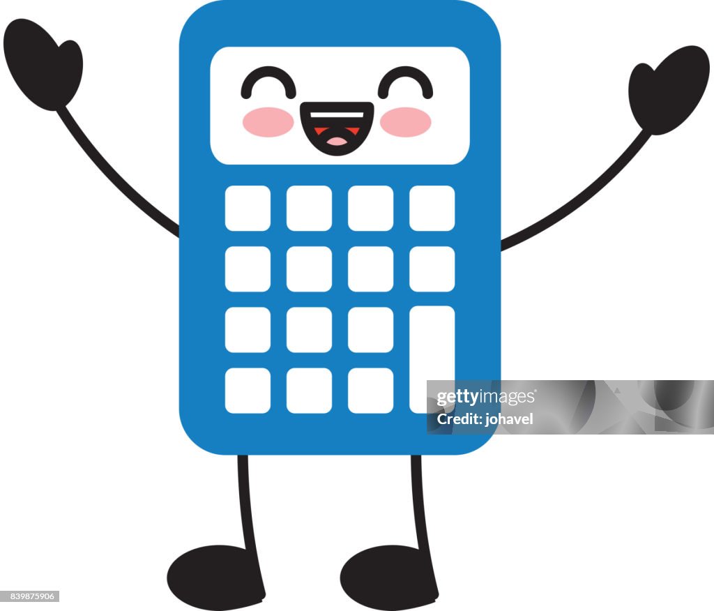 Kawaii Math Pattern Calculator Math Kawaii Character High-Res Vector Graphic - Getty Images
