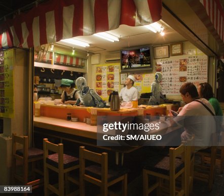 Robot working at restraunt Robot working at restraunt