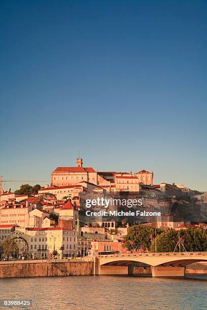mondego river and coimbra skyline - mondego stock pictures, royalty-free photos & images