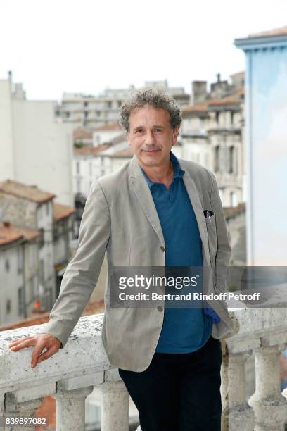 Director of the movie "La douleur", Emmanuel Finkiel attends the 10th Angouleme French-Speaking Film Festival : Day Six on August 27, 2017 in...