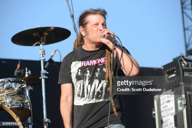 Singer Keith Morris of the punk bands Black Flag, Circle Jerks and Off! performs onstage during the Its Not Dead 2 Festival at Glen Helen...