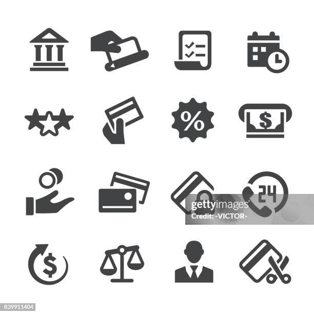 credit card icons - acme series - shopping list stock illustrations