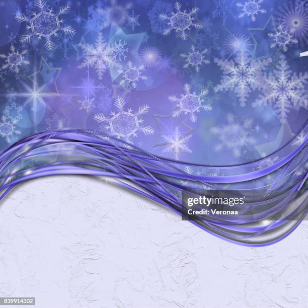 blue abstract winter background with snowflakes - happy new year 2019 background stock illustrations