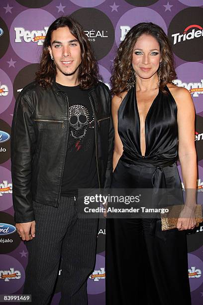 Giuliano Rios and Carmen Dominicci arrives at People En Espanol Celebrates The 2008 Stars of the Year Issue event at Grass Lounge on December 10,...