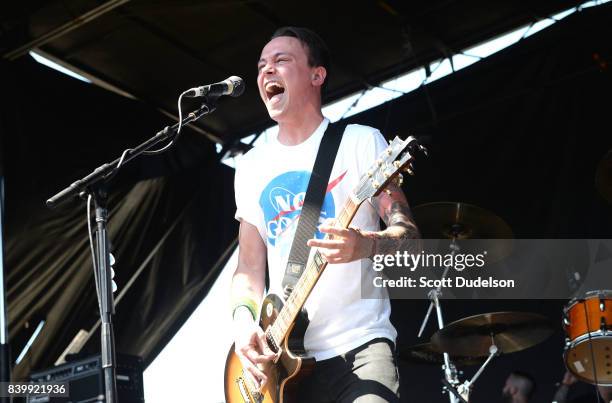 Singer Chris Cresswell of the band The Flatliners performs onstage during the Its Not Dead 2 Festival at Glen Helen Amphitheatre on August 26, 2017...