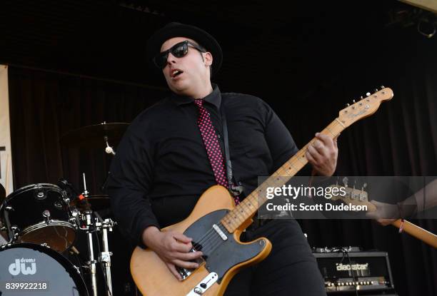 Singer Johnny Mastantuono of the band Madcap performs onstage during the Its Not Dead 2 Festival at Glen Helen Amphitheatre on August 26, 2017 in San...