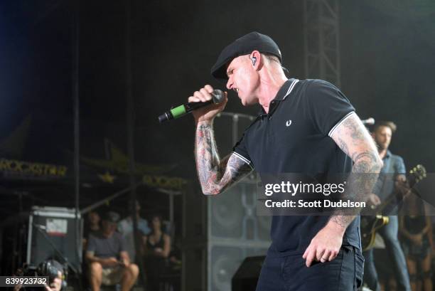 Singer Al Barr of The Dropkick Murphys performs onstage during the Its Not Dead 2 Festival at Glen Helen Amphitheatre on August 26, 2017 in San...