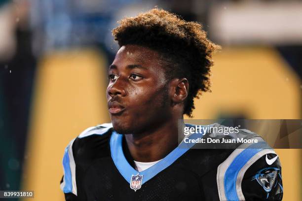 Wide Receiver Curtis Samuel of the Carolina Panthers during the game against the Jacksonville Jaguars at EverBank Field on August 24, 2017 in...