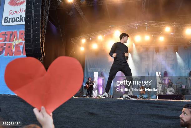 Wincent Weiss performs at 'Stars for free' on August 27, 2017 in Magdeburg, Germany.