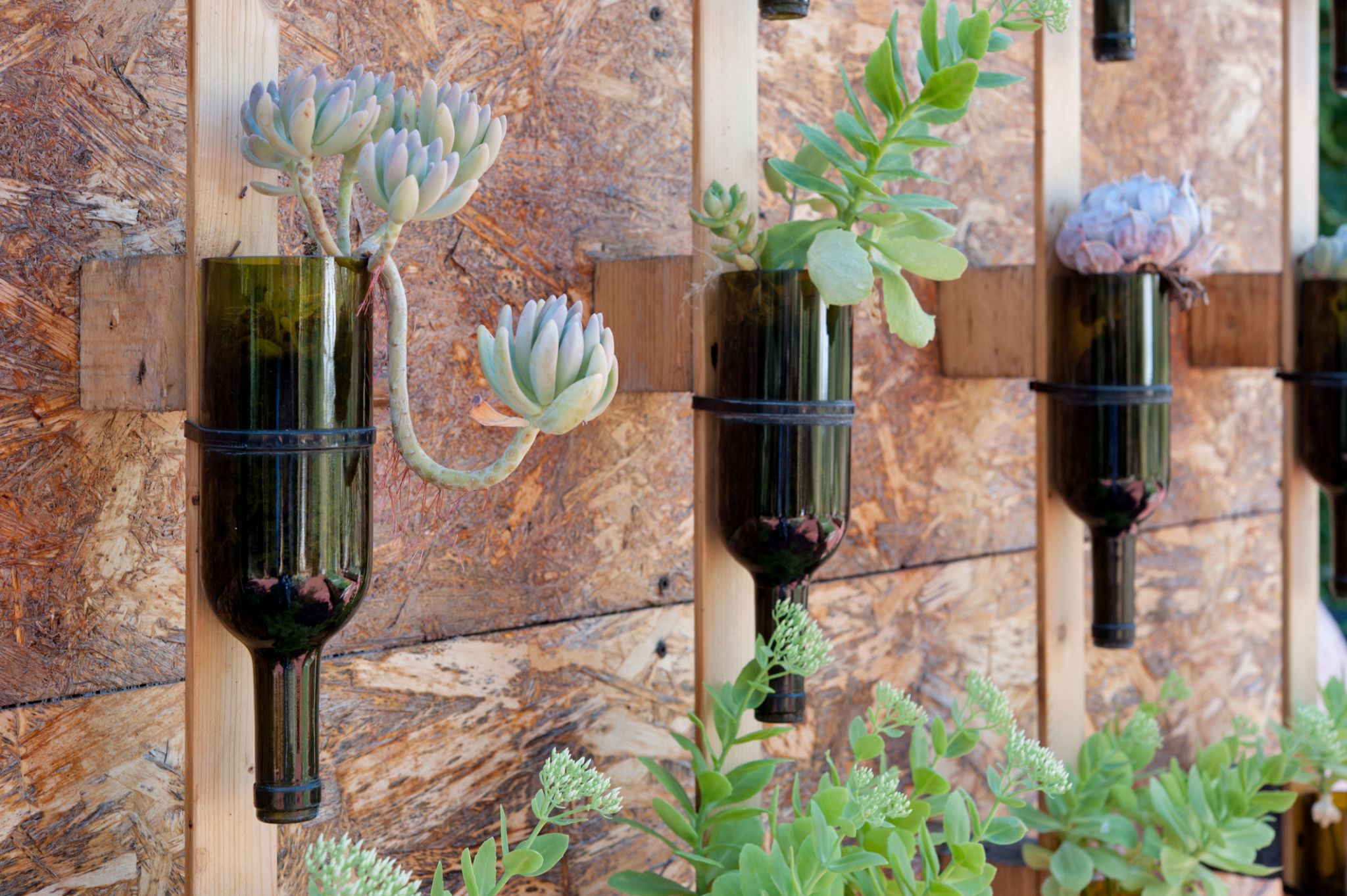 recycled materials garden