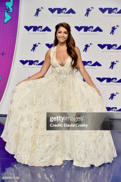 Actress Andrea Russett attends the 2017 MTV Video Music Awards at The Forum on August 27, 2017 in Inglewood, California.