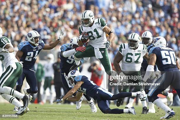 New York Jets Dustin Keller in action vs Tennessee Titans. Nashville, TN CREDIT: Damian Strohmeyer