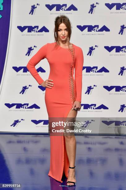 Erika Costell attends the 2017 MTV Video Music Awards at The Forum on August 27, 2017 in Inglewood, California.