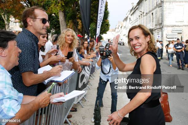 Actress Sandrine Bonnaire attends the 10th Angouleme French-Speaking Film Festival : Closing Ceremony on August 27, 2017 in Angouleme, France.