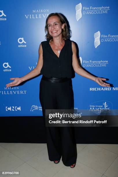 Actress Sandrine Bonnaire attends the 10th Angouleme French-Speaking Film Festival : Closing Ceremony on August 27, 2017 in Angouleme, France.