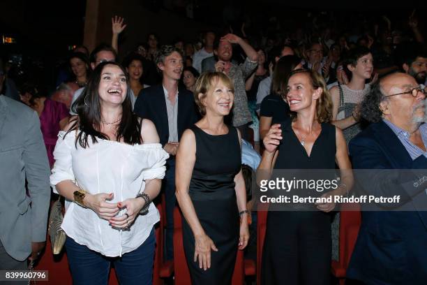 Beatrice Dalle, Nathalie Baye and Sandrine Bonnaire attend the 10th Angouleme French-Speaking Film Festival : Closing Ceremony on August 27, 2017 in...