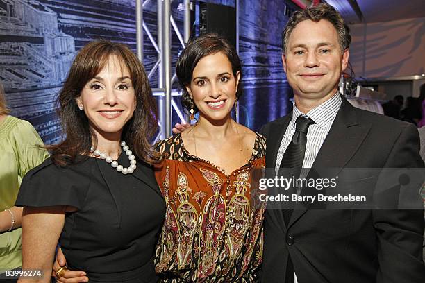 Diane Lieberman, Haley Binn and Jason Binn attend the Michigan Avenue Magazine Launch Party at The James Hotel on September 20, 2008 in Chicago,...