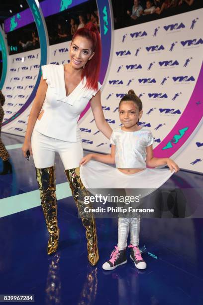 Farrah Abraham and Sophia Laurent Abraham attend the 2017 MTV Video Music Awards at The Forum on August 27, 2017 in Inglewood, California.