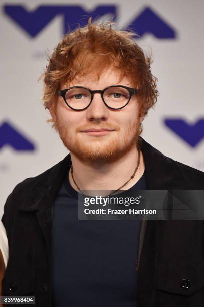 Ed Sheeran attends the 2017 MTV Video Music Awards at The Forum on August 27, 2017 in Inglewood, California.