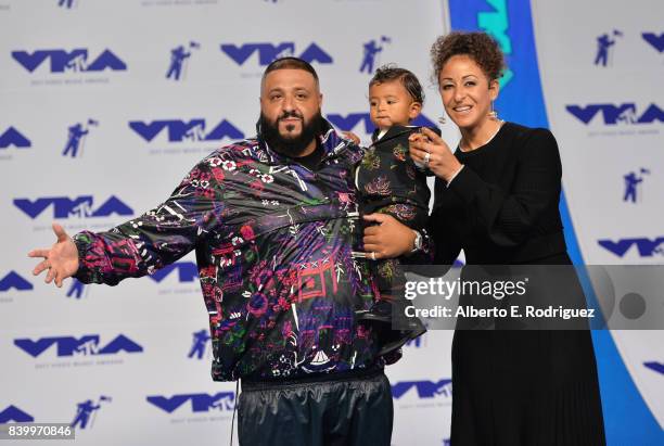 Khaled,Asahd Tuck Khaled and Nicole Tuck attend the 2017 MTV Video Music Awards at The Forum on August 27, 2017 in Inglewood, California.