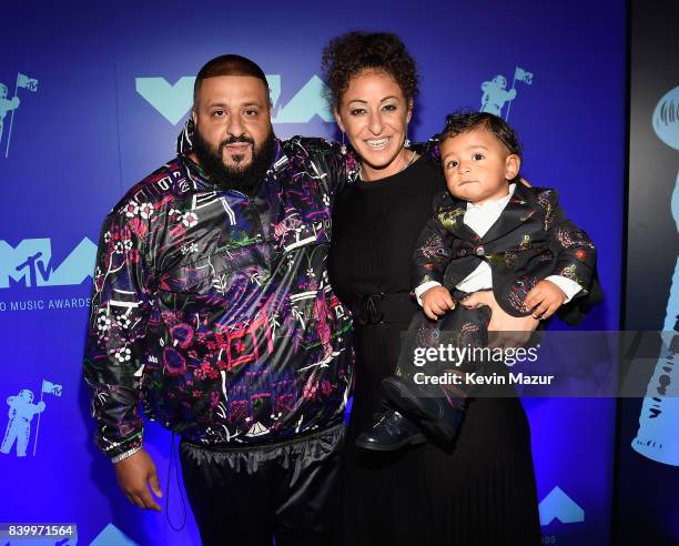 Khaled and Nicole Tuck attend the 2017 MTV Video Music Awards at The Forum on August 27, 2017 in Inglewood, California.