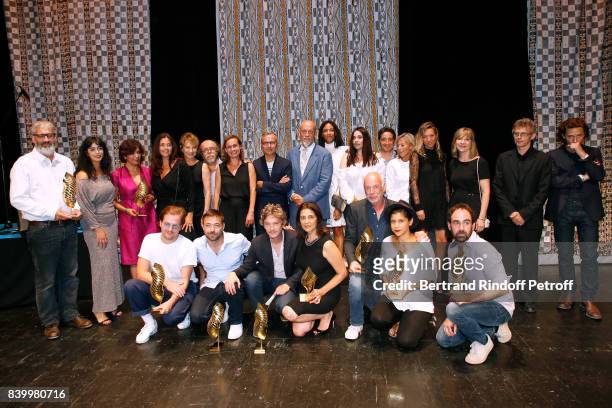 Laureates and Members of the Jury : President of the Jury John Malkovich, Philippe Besson, Stefi Celma, Claire Chazal, Lucas Belvaux, Raphael, Denise...