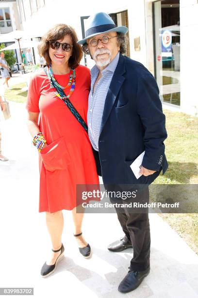 Juliette Chanaud and Jean-Michel Ribes attend the 10th Angouleme French-Speaking Film Festival : Day Six on August 27, 2017 in Angouleme, France.