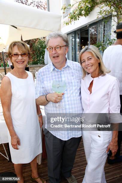 Nathalie Baye, creator of the Festival Dominique Besnehard and Claire Chazal attend the 10th Angouleme French-Speaking Film Festival : Day Six on...