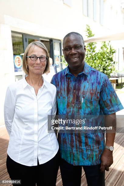Minister of Culture Francoise Nyssen and Minister of Culture of 'Cote d'Ivoire', Maurice Kouakou Bandama attend the 10th Angouleme French-Speaking...